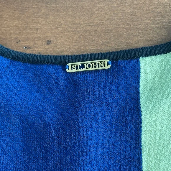 Vintage St John Sport Colorblock Sweater/Jacket Size M - Picture 6 of 9
